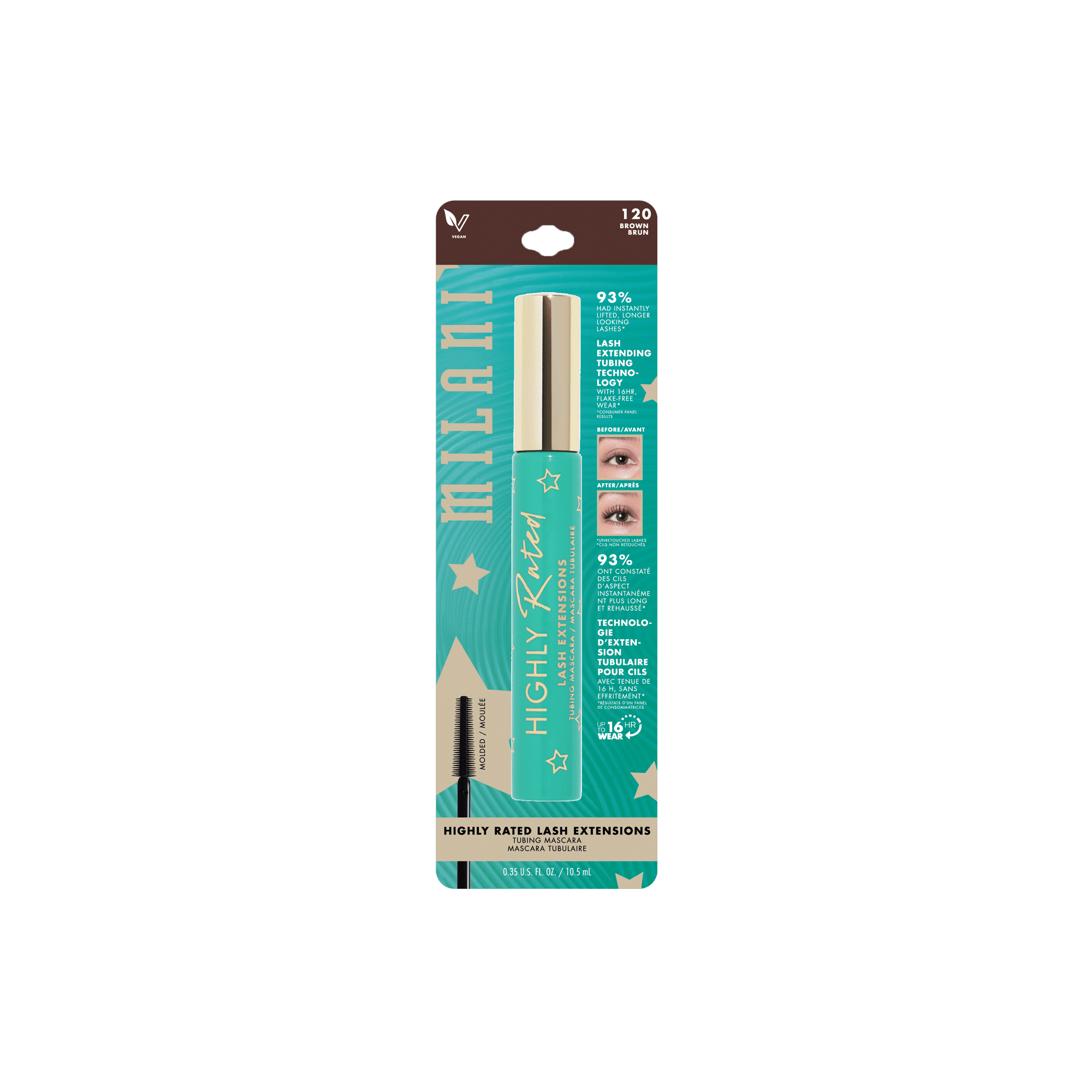 Milani Highly Rated Lash Extensions Tubing Mascara, Brown