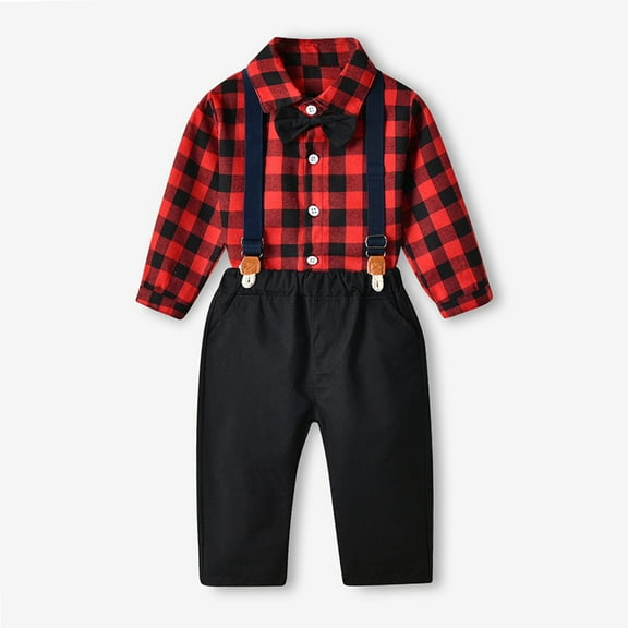 BULLPIANO Baby Boy Girl Twins Matching Outfits Toddler Summer Clothes Sets Kids Girls Long-Sleeved Dress＋Pants＋Hat/Kids Boys Plaid Shirt＋Overalls