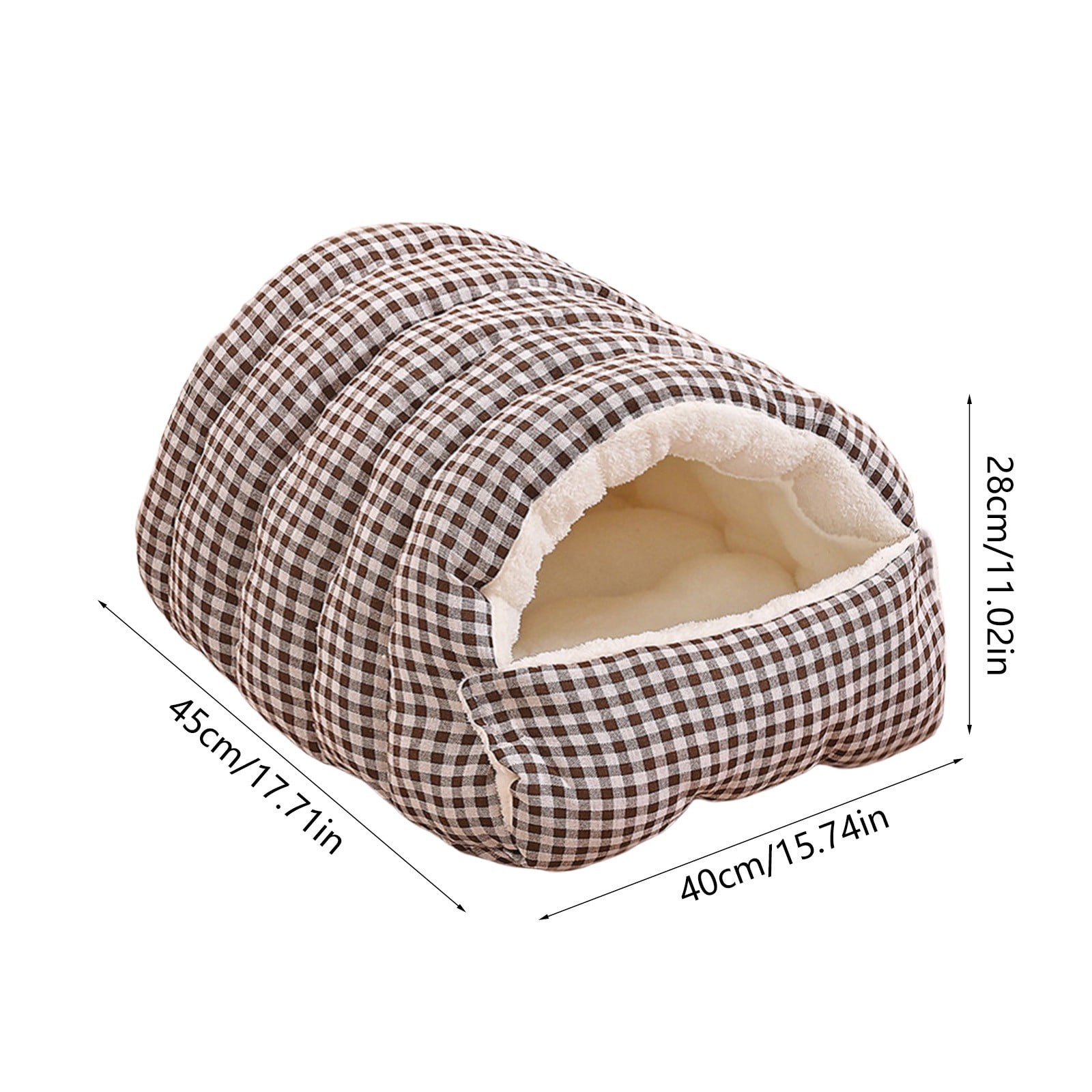 AuroraX Enclosed Dog Bed Indoor Large Cat Bed Cave for Indoor Dog Cats , Cat Warm Dog House Removable Washable , Cat Dog Puppy Gifts