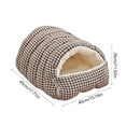 thumbnail image 4 of Large Pet Bed Removable Washable Cover Enclosed P Cat Dog House Winter Warm Bed with Bolster Sides Cozy Cave Bed for Small Medium Dogs Cats Pet Villa Cushion Mat, 4 of 6
