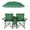 Green, variant on Costway Portable Camping Folding Picnic Double Chair W/Umbrella Table Cooler Beach Camping Chair