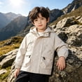 thumbnail image 5 of Toddler Boys Windbreaker Outerwear Baby Lightweight Hooded Zip Raincoats Casual Coat Cute Fashion Coats Windbreaker Jackets, 5 of 6
