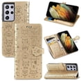 thumbnail image 2 of Funda Cartera FOXDOCK para Samsung Galaxy S21 Ultra , Flip PU con Relieve de Gatos y Perros, Tarjetero y Soporte, 2 of 6