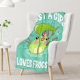 thumbnail image 2 of Frog Blanket - Soft Fuzzy Throw Blankets for Girls - 50"x60" Throw Size Blanket for Bed & Couch - Green Cute Throws Gifts, 2 of 5