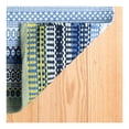 thumbnail image 2 of Dash & Albert Fiesta Stripe Handwoven Indoor/Outdoor Rug, 2' 6" x 12', French Blue/Green, 2 of 6
