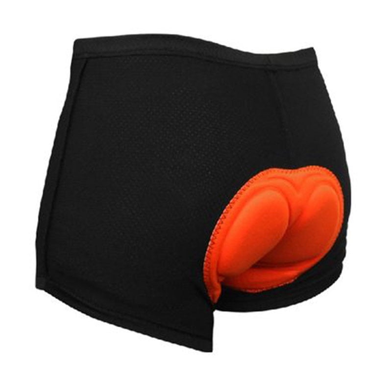 Men and Women Summer Cycling Shorts Breathable 3D Padded Bicycle Underwear Shorts Color:Orange Foam Size:XL by