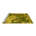 thumbnail image 2 of Ahgly Company Machine Washable Indoor Square Abstract Yellow Contemporary Area Rugs, 6' Square, 2 of 4