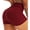 Arc-Red, variant on SEASUM Women's High Waist Butt Lift Workout Shorts Tummy Control Textured Yoga Sports Shorts Black XL