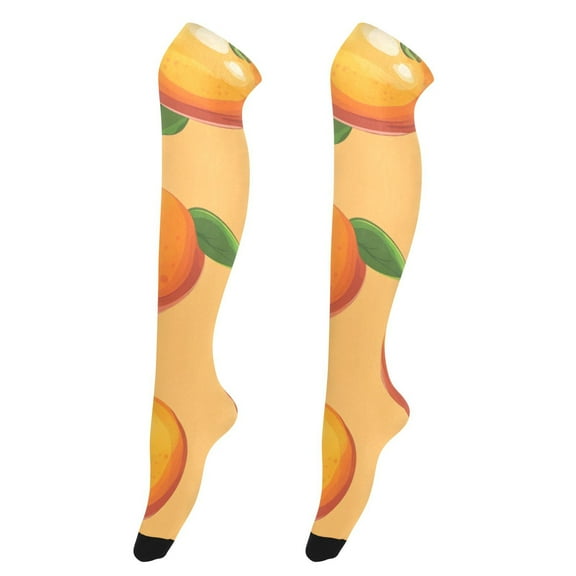 Sexy Thigh High Stockings - Silky Smooth & Stay-Up Design for Legs That Slay! Orange Patterns