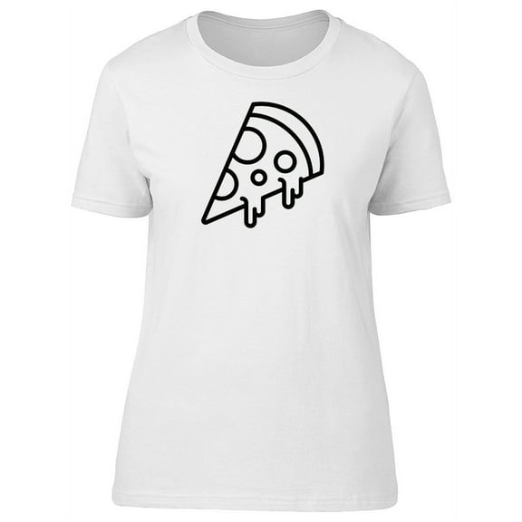 B&W Pizza Slice T-Shirt Women -Image by Shutterstock, Female XX-Large