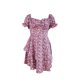 thumbnail image 3 of Vestido Estampado Vestido estampado de mujer con cordones Mini vestido de playa Vestido de cintura para arriba (Rosa XL) Cgtredaw para Mujer Rosa T 3EG, 3 of 6