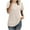 Khaki, variant on Summer Oversize Shirts for Womens 2025 Fashion New Casual Solid Color Short Sleeved Round Neck Top/shirt