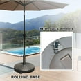 thumbnail image 5 of COBANA Patio Umbrella Base with Wheels, Heavy-duty Round Resin Umbrella Stand Weights, 52lbs, Bronze, 5 of 7