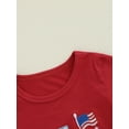 thumbnail image 6 of Baby Toddler Boys Summer Clothes for 4th of July, 6 12 18 24 Months 2T 3T 4T Short Sleeve Embroidery Truck T-shirt with Plaid Shorts for Independence Day, 6 of 9
