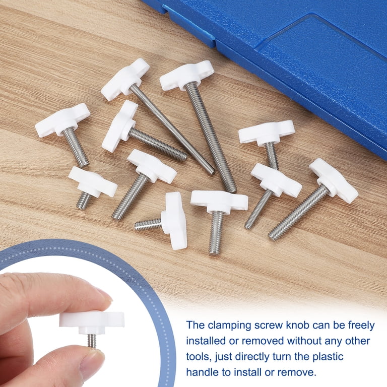 Unique Bargains 5pcs Clamping Screw Knob M8 X 20mm Metric 304 Stainless Steel T Shaped Thumb Screws Handle For Quick Remove Hand Tightening Knob Replacement