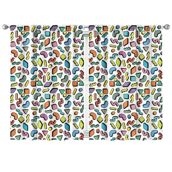 Modern 2-Pack Window Curtains - Aesthetic Farmhouse Tier Panels with Rod Pocket, 42x63 Inch, Retro & Vintage Inspired