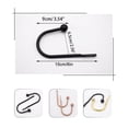 thumbnail image 6 of Necvior 2x Curtain Holdback Durable U Shaped Curtain Hook with Screw Household Accessory, 6 of 17