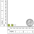 thumbnail image 6 of Gem Stone King 3.70 Ct Round 8mm Yellow Lemon Quartz 14K White Gold Stud Earrings for Women Men with Comfort Back, 6 of 6