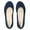 Blue-9002-2205, variant on Ataiwee Women's Wide Width Flat Shoes, Classic Soft Round Toe Cute Bow Design Ballet Flats.(2109004,BK/MF,6 Wide)