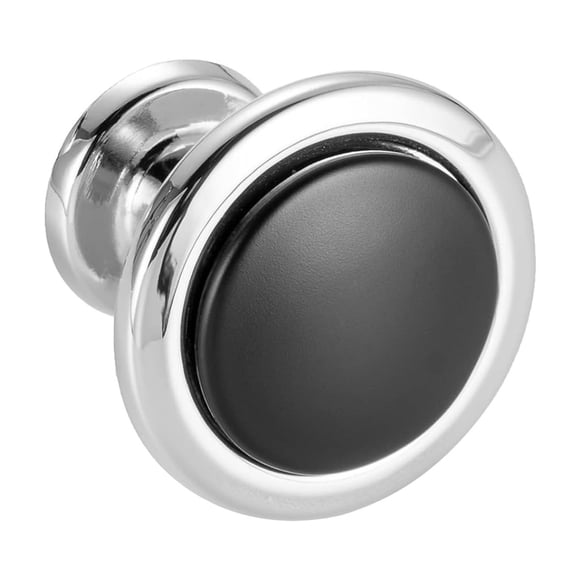 FUYPSE 2026 New Arrivals Chrome Kitchen Cabinet Knobs,Kitchen Cabinet Knobs, Matte Black and Silver Drawer Knobs 1960 Round Single Hole Cabinet Pulls for Cabinets Drawers Dresser Cupboard Bedroom