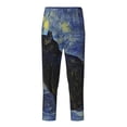 thumbnail image 2 of Gukieu Shambhala Cat In Van Gogh Impressionist Print Youth Home Trousers, Elastic Waistband with Pockets for Home and Outing, Suitable for Children Aged 5-16-Medium, 2 of 6