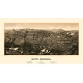 thumbnail image 2 of Wellge 32x19 Black Ornate Wood Framed with Double Matting Museum Art Print Titled - Butte Montana - Wellge 1904, 2 of 4