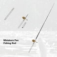 thumbnail image 3 of Canne à Pêche Miniature Stylo Canne à Pêche de Poche Compacte Canne à Pêche Portable avec Moulinet Roue Hameçons Ligne pour Amateurs de Pêche en Plein Air, 3 of 7