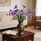 thumbnail image 5 of Artificial Flowers Bouquet Forked Spring Grass Pansy Daisy Stem Plastic Silk Faux Flower 7 Forks 1 Pc Blue Pink White Red Purple Yellow Home Wedding Decor, 5 of 6