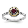 thumbnail image 4 of Auriga Fine Jewelry 925 Sterling Silver with 14K Rhodolite Garnet Ring for Women Size 6, 4 of 6