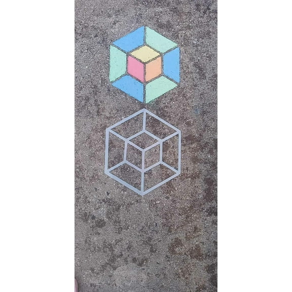 Chalk, Stencils, Sidewalk Chalk, Coloring, Art, Children's Art Stencil, Shapes, Geometric Shapes