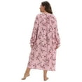thumbnail image 2 of Sunsent Women's Plus Size Nightgown Floral Printed Long Loungewear Square Neckline Comfy Long-Sleeve Nightshirt Sleepwear Loose Full Length Sleepshirt, 2 of 6