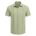 thumbnail image 2 of Dpytoraw Men's Short Sleeve Shirt Casual Tropical Print Button Up Beach Shirt Men’s Moisture-Wicking Casual Shirts for Summer, 2 of 4