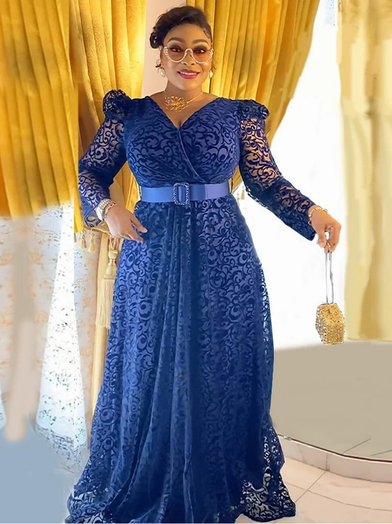 Long Sleeve Chiffon Dresses For Women African Dashiki Print Robe Dubai  Abayas Wedding Party Birthday Gown 2024 Spring Clothing - Walmart.com