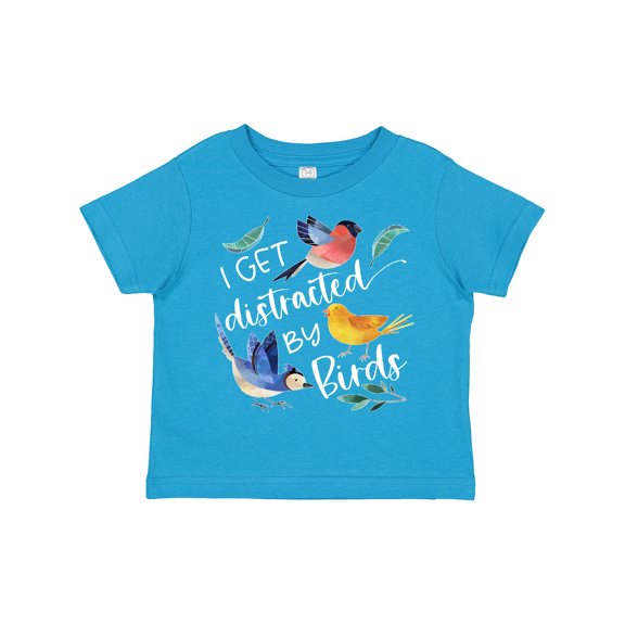 Inktastic I Get Distracted by Birds Boys or Girls Toddler T-Shirt