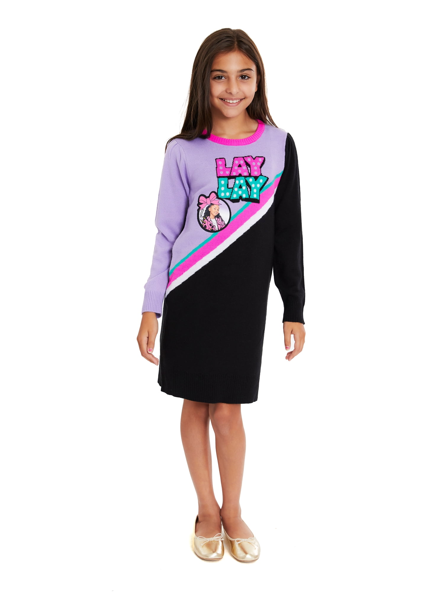 That Girl Lay Lay Girls Longsleeve Sweater Dress, Sizes 4-12