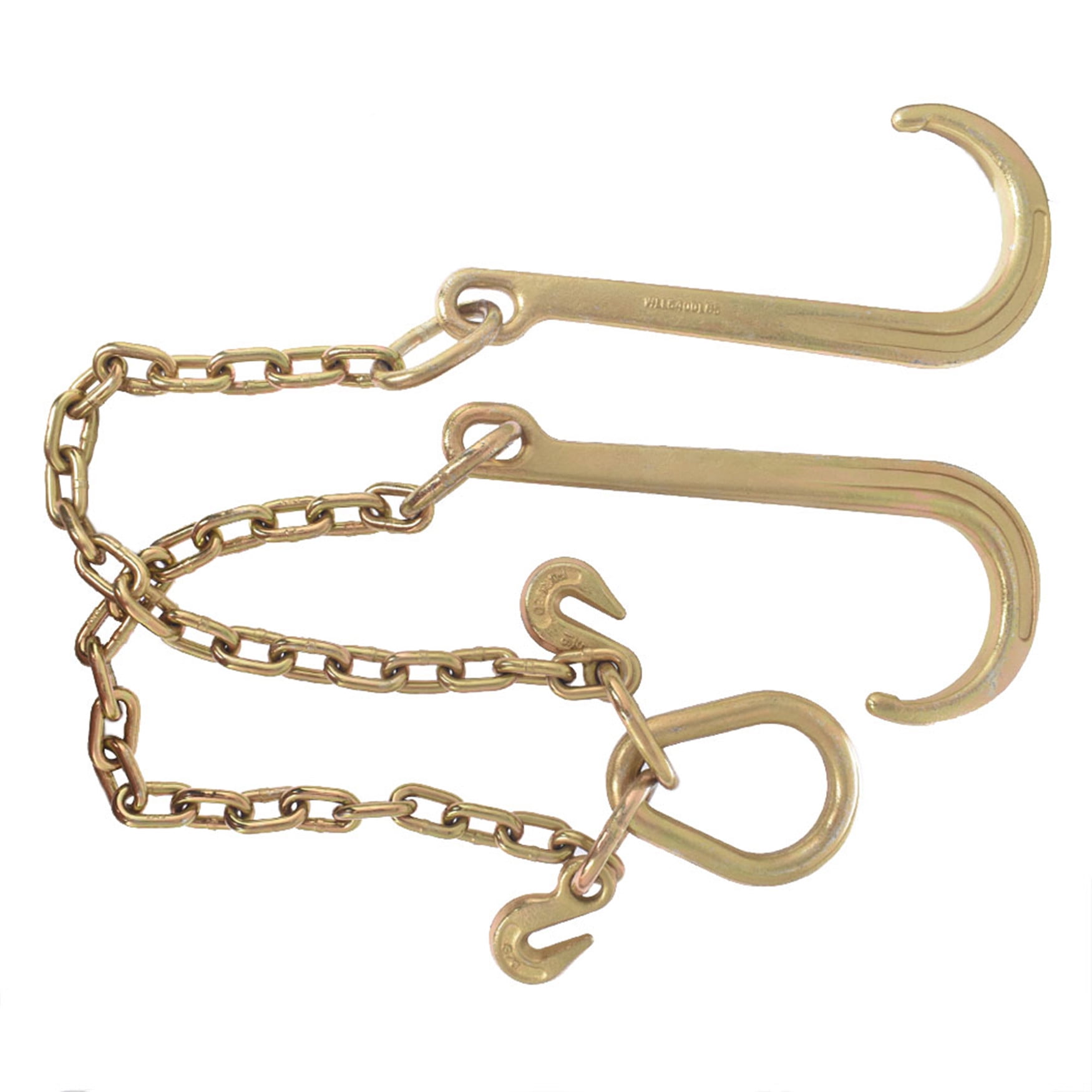 Genrics 5/16 X 2 G70 Tow Chain J-Hooks V-Chain Flatbed Truck Rollback Wrecker Carrier