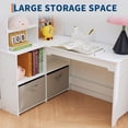 thumbnail image 3 of Towallmark Escritorio para Niños, Juego de Escritorio y Silla de Esquina para Niños y Niñas de 3 a 8 Años, Mesa de Estudio para Niños con Almacenamiento y Cabina para Uso en el Hogar y la Escuela, 3 of 7