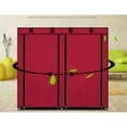 thumbnail image 3 of Double Rows 9 Lattices Shoe Rack Organizer, 42.13" x 11.02" x 44.09" Wall Bench Shoe Cabinet with doors for Home, 3 of 6