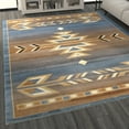 thumbnail image 3 of Masada Rugs Southwest , Area Rug (8 Feet X 10 Feet), Blue, 3 of 7
