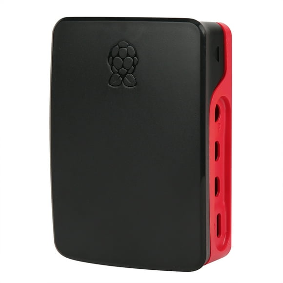 Raspberry Pi 4B ABS Protective Case - Black Red, Snap-In Design, Accurate Holes, Corrosion Resistance