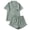 501_Green, variant on MEICHEN Lounge Set for Women 2 Piece Pajama Set for Women Heart Print Button Short Sleeve Shirt Matching Shorts Set Summer Cute Sets Women's Essentials Fashion Sleepwear