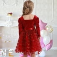 thumbnail image 6 of Ardorlove Kids Girls Long Sleeve Velvet Tulle Dress Square Neck Tutu Princess Dress for Wedding Birthday Commemorative Day Party, 6 of 7