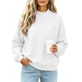 thumbnail image 2 of Women's Sweatshirt Casual Loose Turtleneck Ribbed Pullover Long Sleeve Shirts Fall Plus Size Tops for Women, 2 of 9