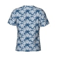 thumbnail image 6 of Vsdgher Blue Shells Print Men's Dry Fit Mesh Athletic Shirts Moisture Wicking Tennis T-Shirt Tops, 6 of 9