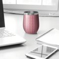 thumbnail image 3 of Modern 12oz Stainless Steel Insulated Wine Tumbler with Lid and Straw – Double Wall Vacuum Mug for Hot & Cold Drinks, 304 Steel Interior, Sweat-Free Design, 3 of 5