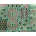 thumbnail image 4 of oneOone Georgette Viscose Mint Fabric Floral|Horse & Geometric Patchwork Fabric For Sewing Printed Craft Fabric By The Yard 42 Inch Wide, 4 of 4