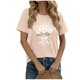 thumbnail image 1 of Camiseta de Manga Corta de Verano para Mujeres con Estampado Floral de Moda con Cuello Redondo Y Mangas Cortas, Camisetas de Manga Corta de Mujer, 1 of 9