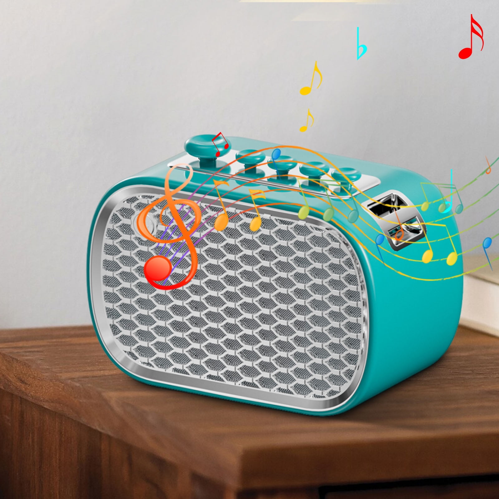 Nkmbld Wireless Speakers with Bluetooth Multifunction Sleep Meter White Noise Speaker FM Wireless Bluetooth Computer Home Bedside Desktop Audio, Blue