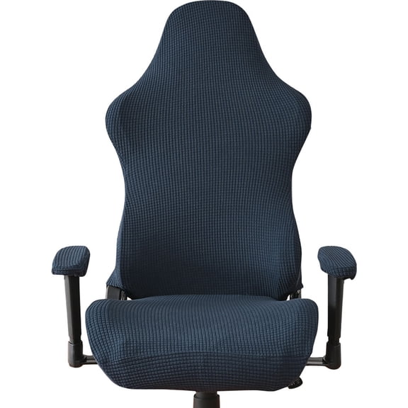 Alasum Navy Elastic Chair Seat Cover Washable Protector Slipcover for Gaming and Computer Chairs, 1 Set