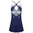 thumbnail image 6 of Avidlove Women Lingerie Lace Chemise Sleepwear Sexy Lingerie Nightgown Navy Blue XX-Large, 6 of 7
